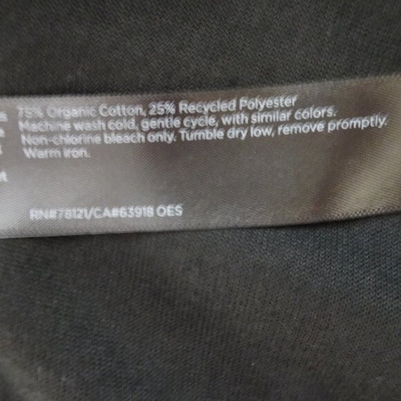 Eileen Fisher Straight Leg Pants Size L Black Velour Stretch Elastic Waist - Picture 9 of 9